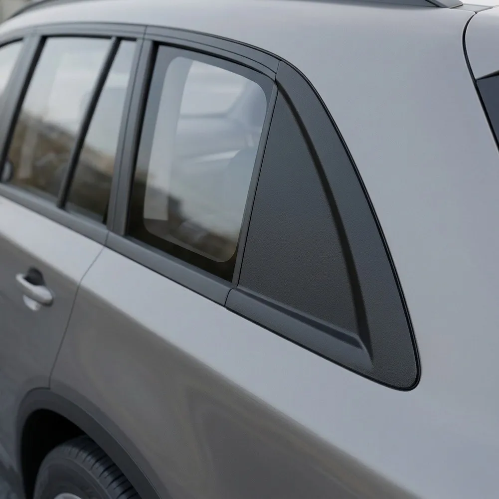 1 Pair Rear Door Outside Triangle Molding for Kia Sportage 2005 2006 2007 2008 2009 2010 OE Molded ABS Trim Replacement
