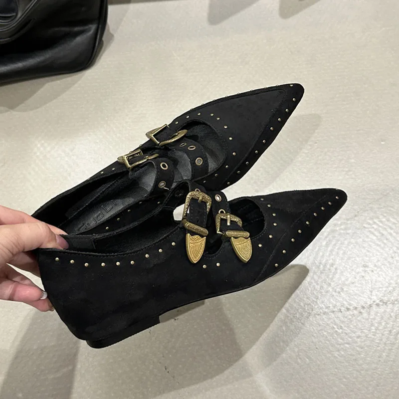 2025-new-designer-women-loafers-flats-pointed-toe-shoes-fashion-ankle-strap-mary-janes-shoes-brand-rivet-ballet-soft-ballerinas