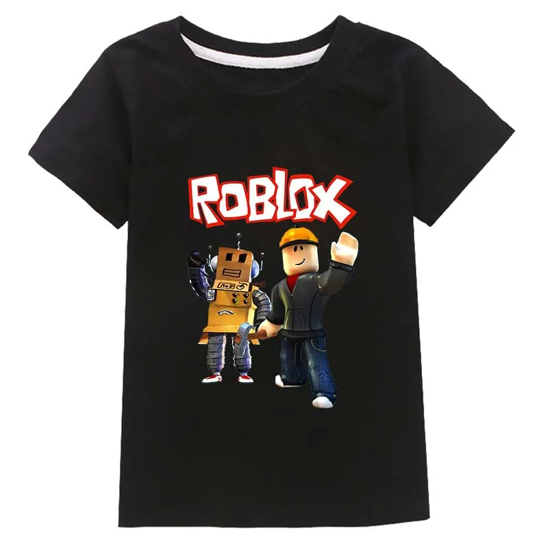 Roblox-تي شيرت بأكمام قصيرة للأطفال ، مريح ، كاجوال ، بسيط ، موضة الموضة ، ملابس للفتيان والفتيات ، صيف ، جديد ،