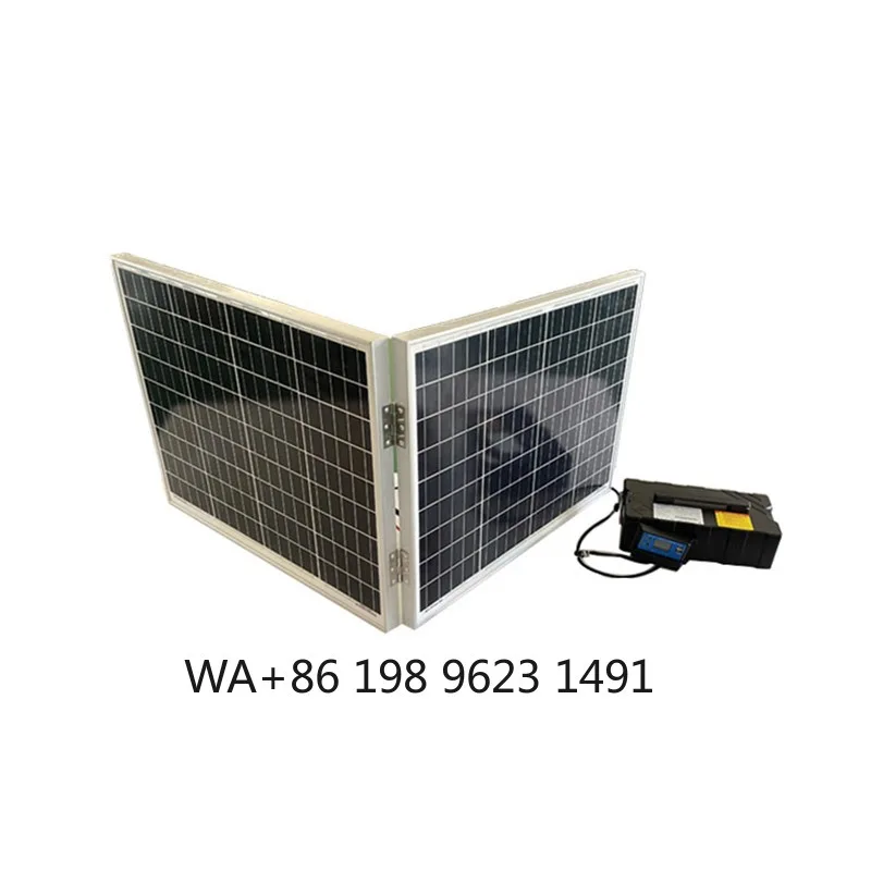 100W Small Solar Panel Kit Solar Controller Storage Battery for Home & Camping Use