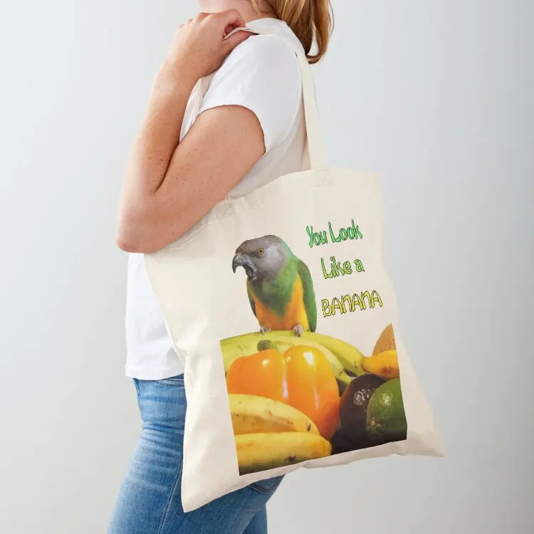 

Senegal Parrot Funny Banana Meme Tote Bag canvas bags personalized tote the tote bag bag woman