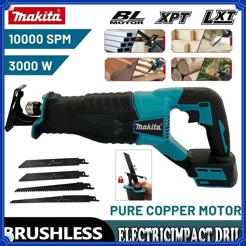 

Makita Brushless Reciprocating Saw For 20V 18V Battery Reciprocating Saw Portable Cordless Power Tools