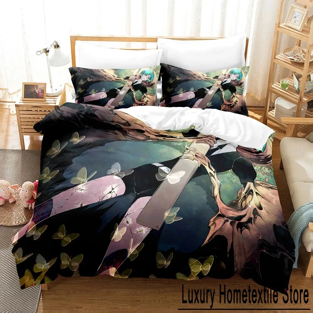 3D Print Anime Houseki no Kuni Bedding Set Boys Girls Twin Queen Size Duvet Cover Pillowcase Bed Kids Adult Home Textile