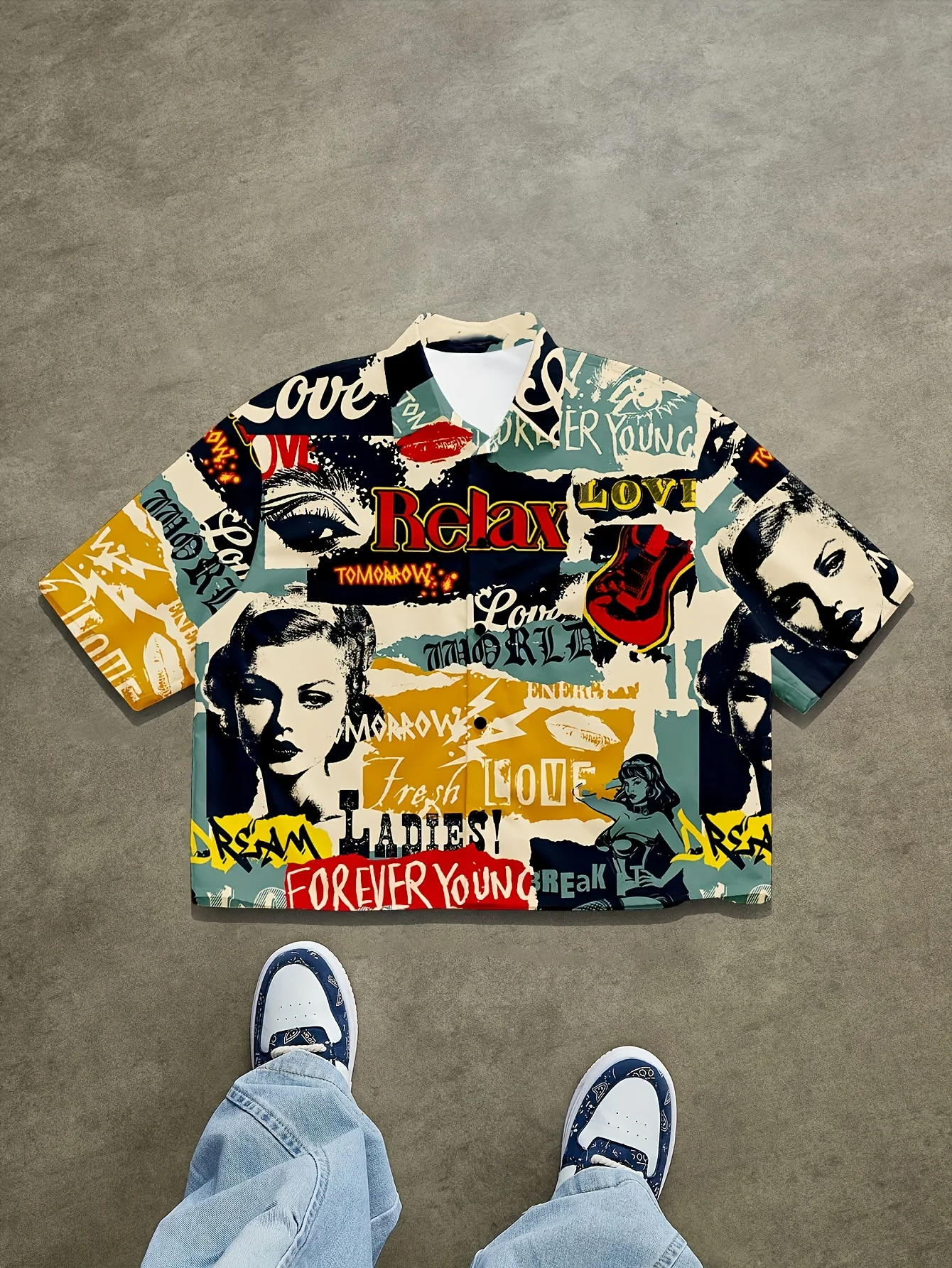 

2026 Summer Men's Shirt with 3D Print Breathable Lightweight Comfortable for Roller Skating Hip-Hop Style Men's Clothing