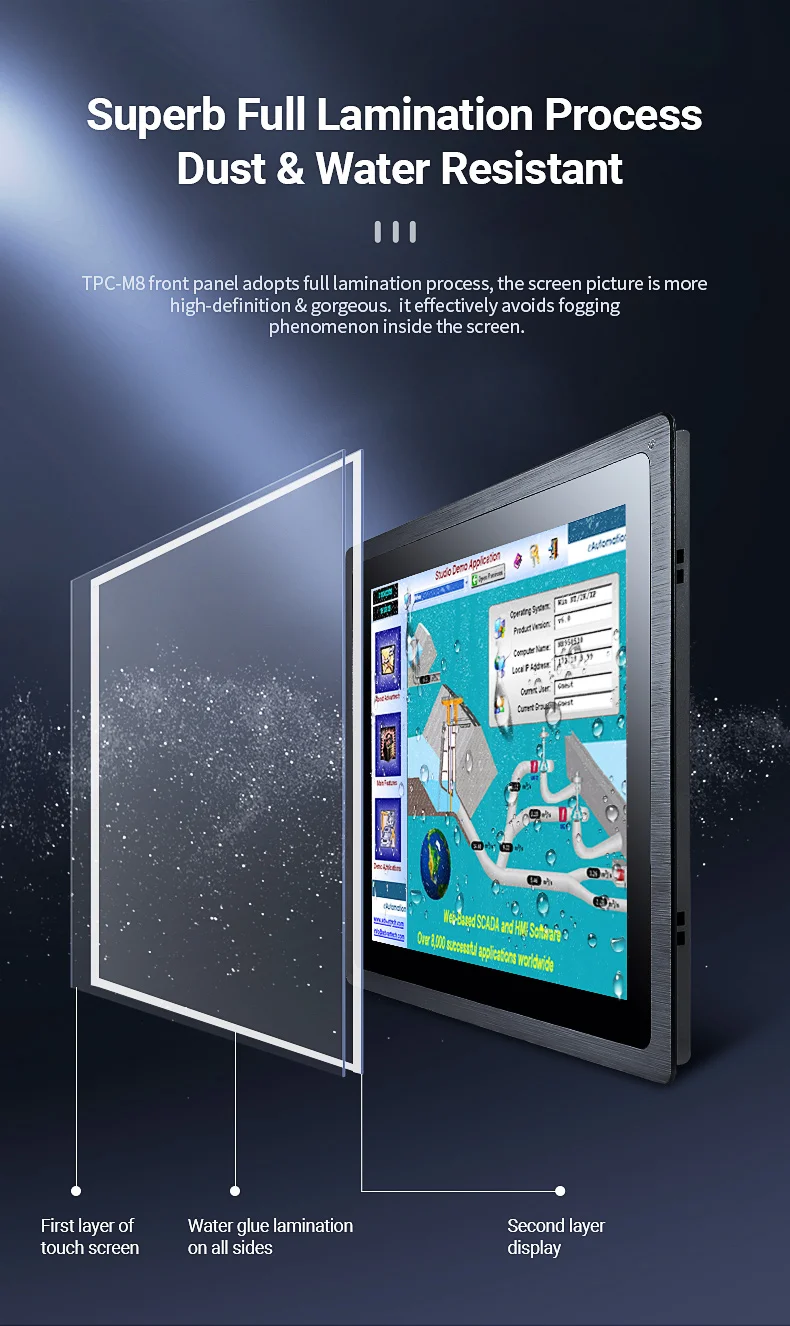 Industrial Lcd Marine Ip65 Waterproof 15//21.5/27 Inch 1000 Nits Outdoor Capacitive Touchscreen High Brightness