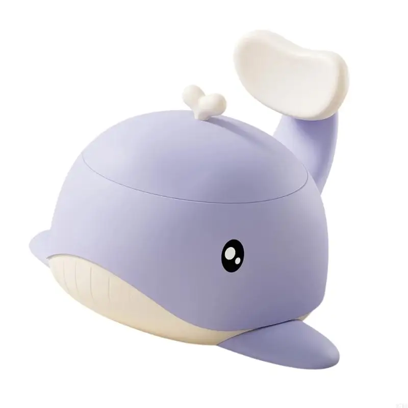 97BE Reisvriendelijk babytrainingpotje Compact walvisontwerp Ergonomische stoel Snel schoon draagbaar toilet voor thuisreis