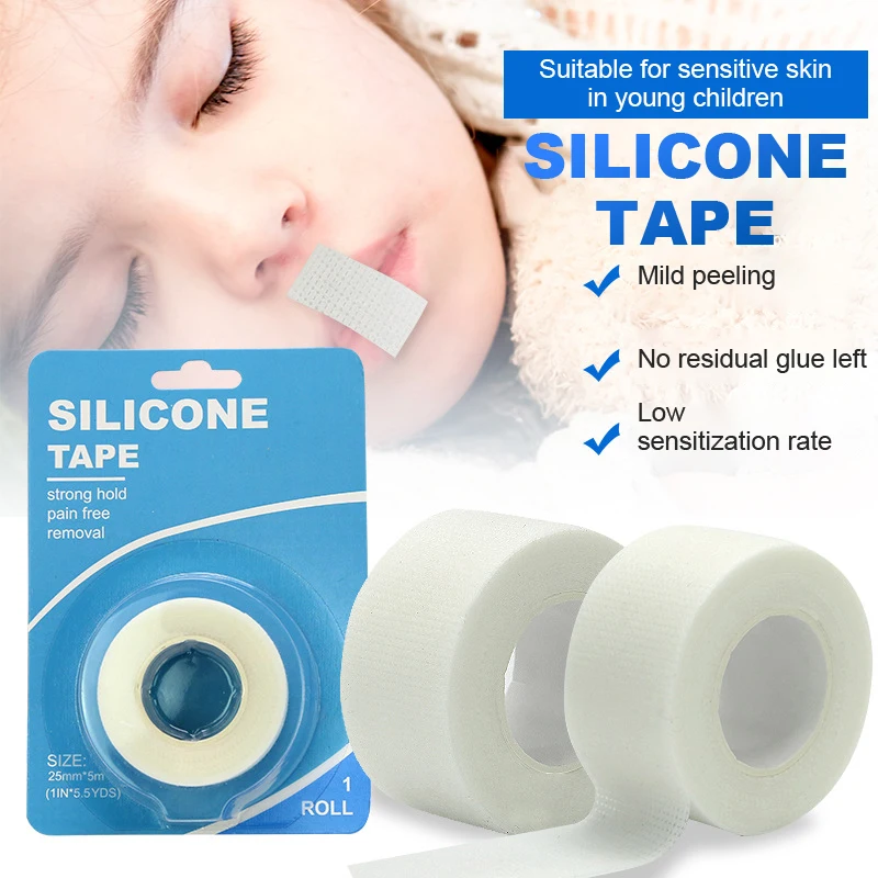 Sleeping White Ronco Relief Tape, tiras de sono para dormir melhor, melhor, remoção livre, melhor noite, respirável, 1 rolo