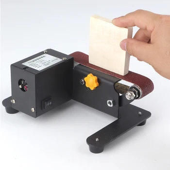 미니 벨트 샌딩기 전기 벤치 연마기 샌딩 폴리셔 기계, DIY 목공 칼 숫돌, 7 속도 조절 가능, 250W