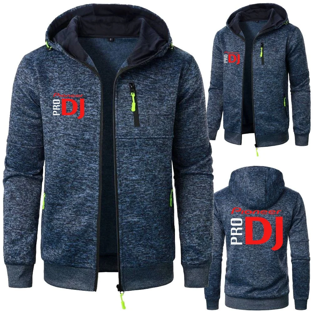 Homens casuais esportes hoodies pro dj muzikiek moletom jaquetas dos homens com capuz outwear lã quente agasalho casaco com zíper hoodie
