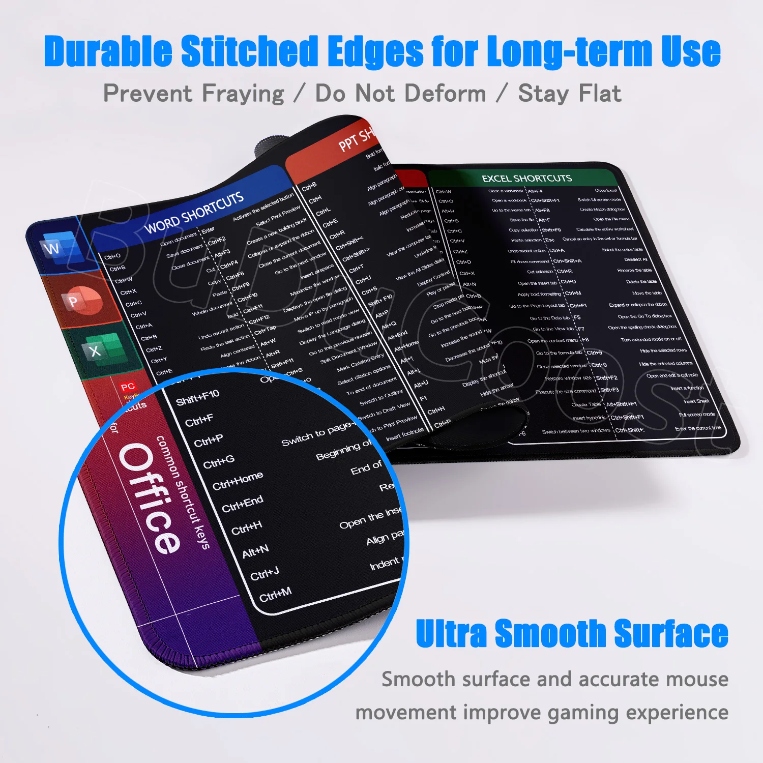 كبير الألعاب مكتب ماوس الوسادة اختصارات XXL الألعاب المضادة للانزلاق المطاط الحصير الكمبيوتر ماوس الحصير مكتب الكمبيوتر ماوس الحصير #5