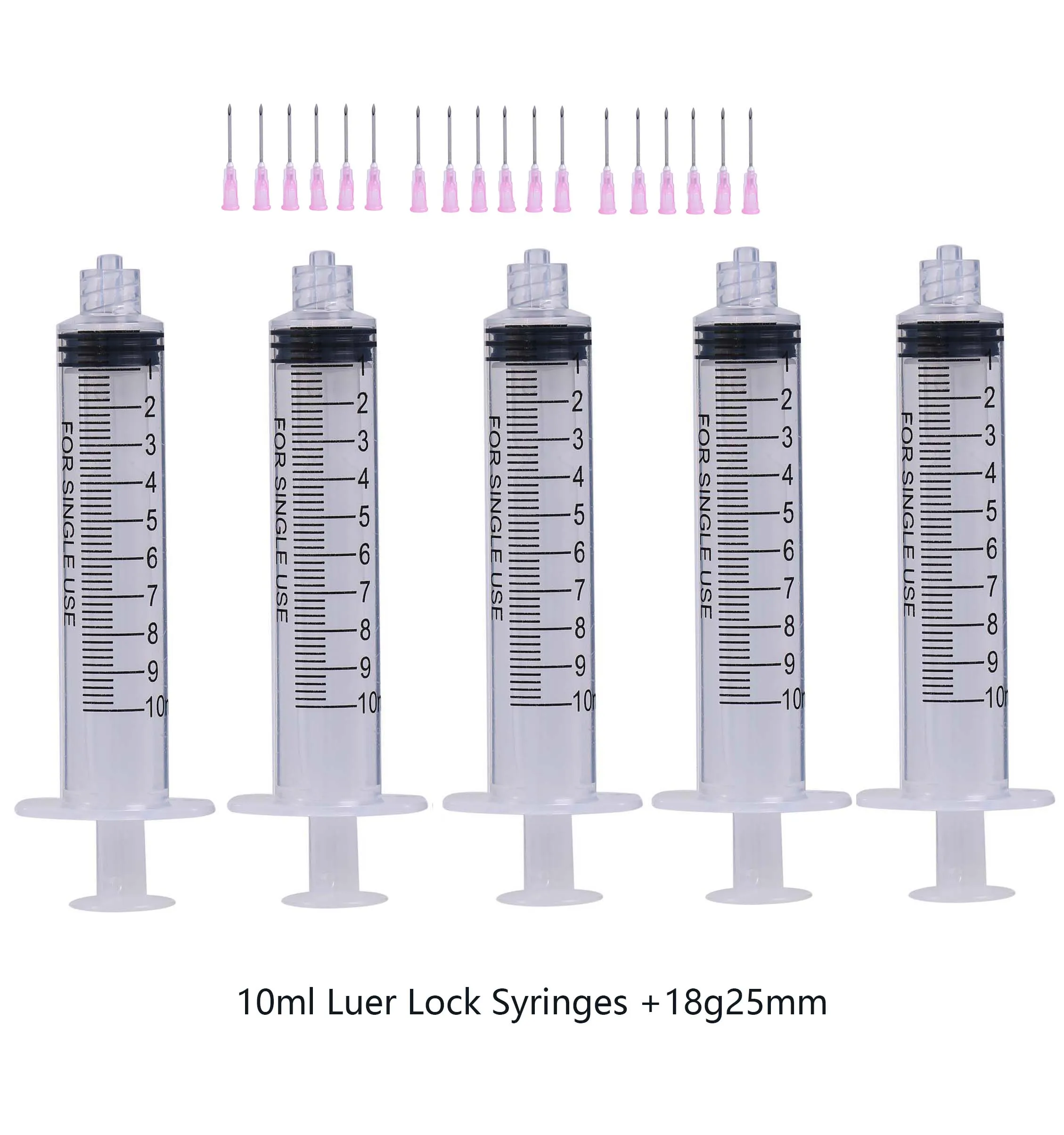 10ml Luer Lock Syringes+ 21g38mm + 20g 19g 18g 16g Injection Needles Injection Tool Sharp Pointed Needles Disposable Needle