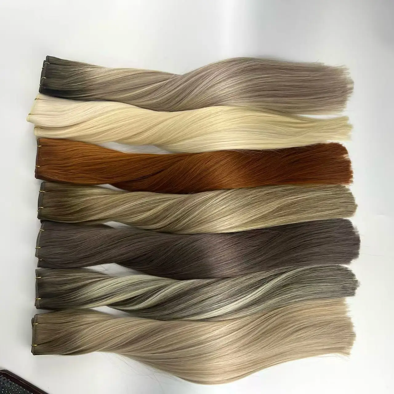30Inch Bone Straight Human Hair Weave Bundles Brazilian Natural Color Remy Human Hair Extension 1/3 Bundles Weft color Blone 613