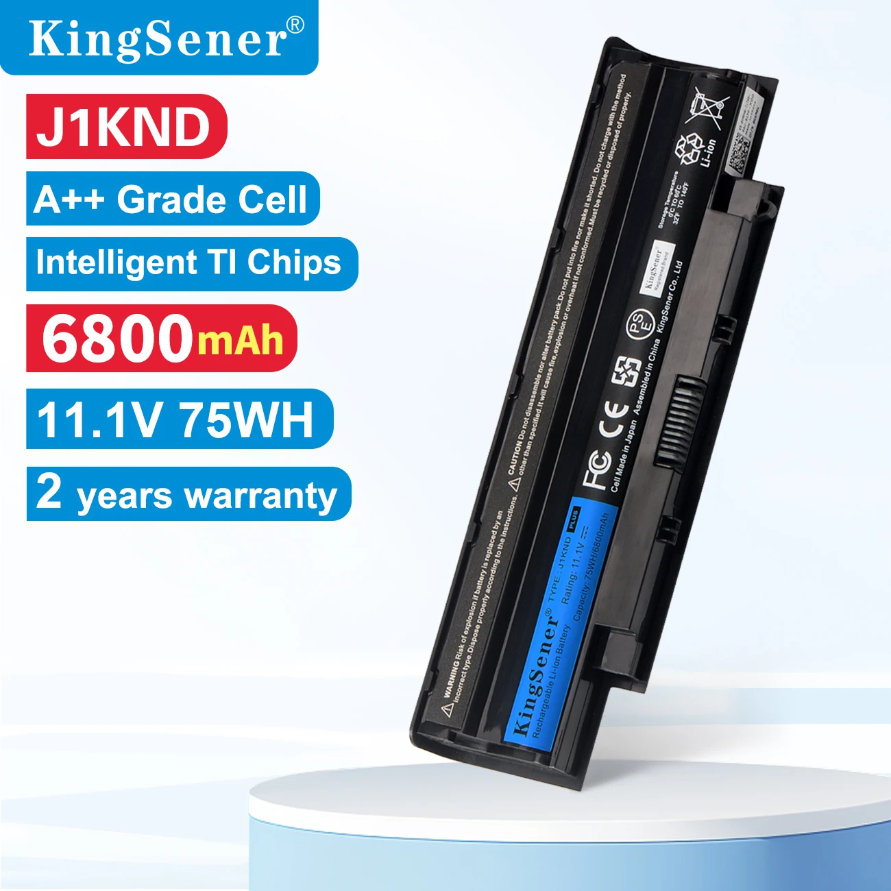 KingSener-J1KND Bateria do portátil, DELL Inspiron M501, M501R, M511R, N3010, N3110, N4010, N4050, N4110, N5010, N5010D