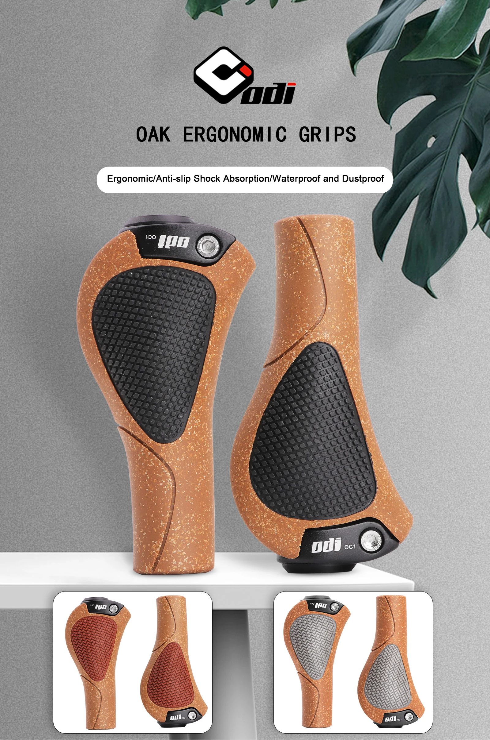 ODI OC1 Fahrrad Ergonomische Eichengriffe MTB Große Pad Fahrradlenkerabdeckung Anti-Rutsch-Griffe Radfahren Gummiballgriff Zubehör – Detail 1