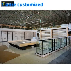 (Customized) Retail Store Fixture Fishing Tackle Interior Design Custom Wooden Wall Fishing Gear Display Rack Gondola Supermarke