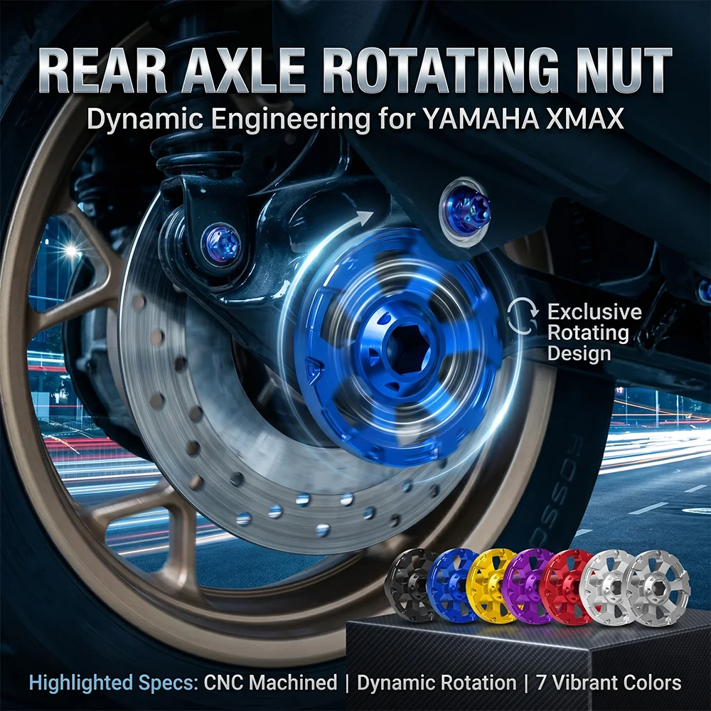 X-CLASS Motorcycle CNC Aluminum Rear Axle Nut Cover for Yamaha XMAX 250 300 400 2017 2018 2019 2020 2021 2022 2023 2024 2025 26