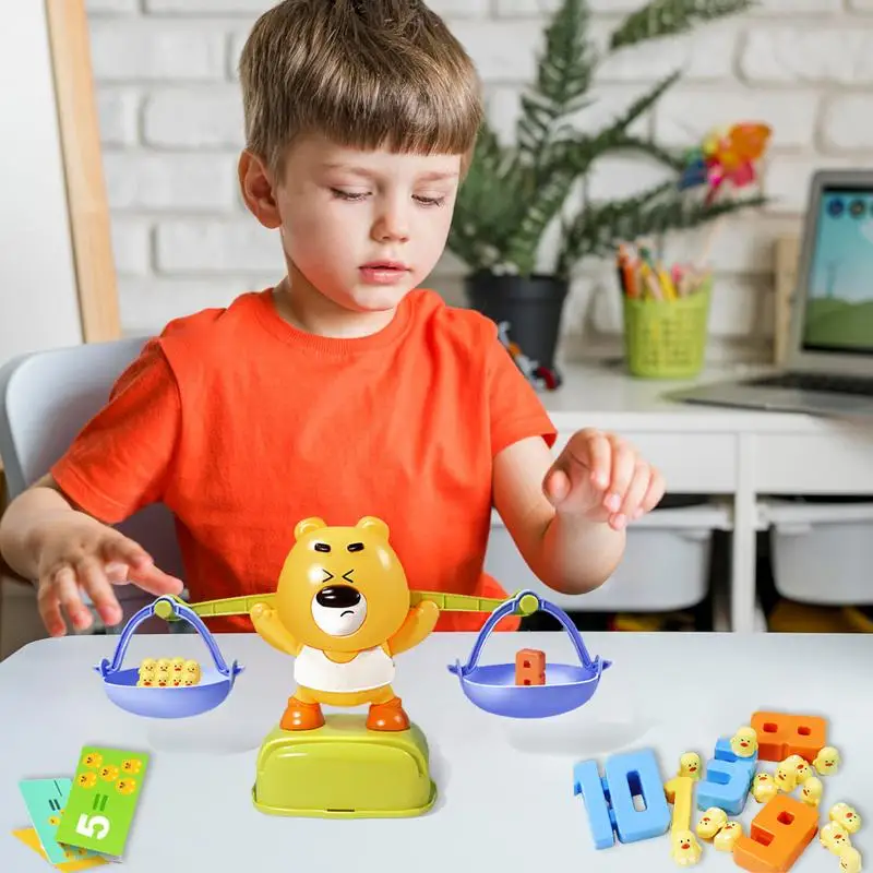 Balance Counting Toys Cartoon 12 Ducks Bear Balance Math Game Educational Counting Toys Learning Number Counting Toy For 3 Year