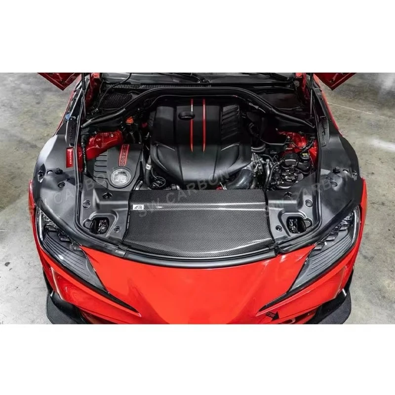 New Carbon Fiber Cooling Panel Radiator Cover Plate for  for Supra MK5 A90 A91 GR Includes Screws Engine Hoods - view 6