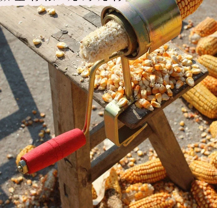 Www para trillado de maíz seco, fuera de máquina, manivela pequeña, manual para el hogar, engrosamiento y eficiente, nuevo cepillado rápido, pelado de maíz