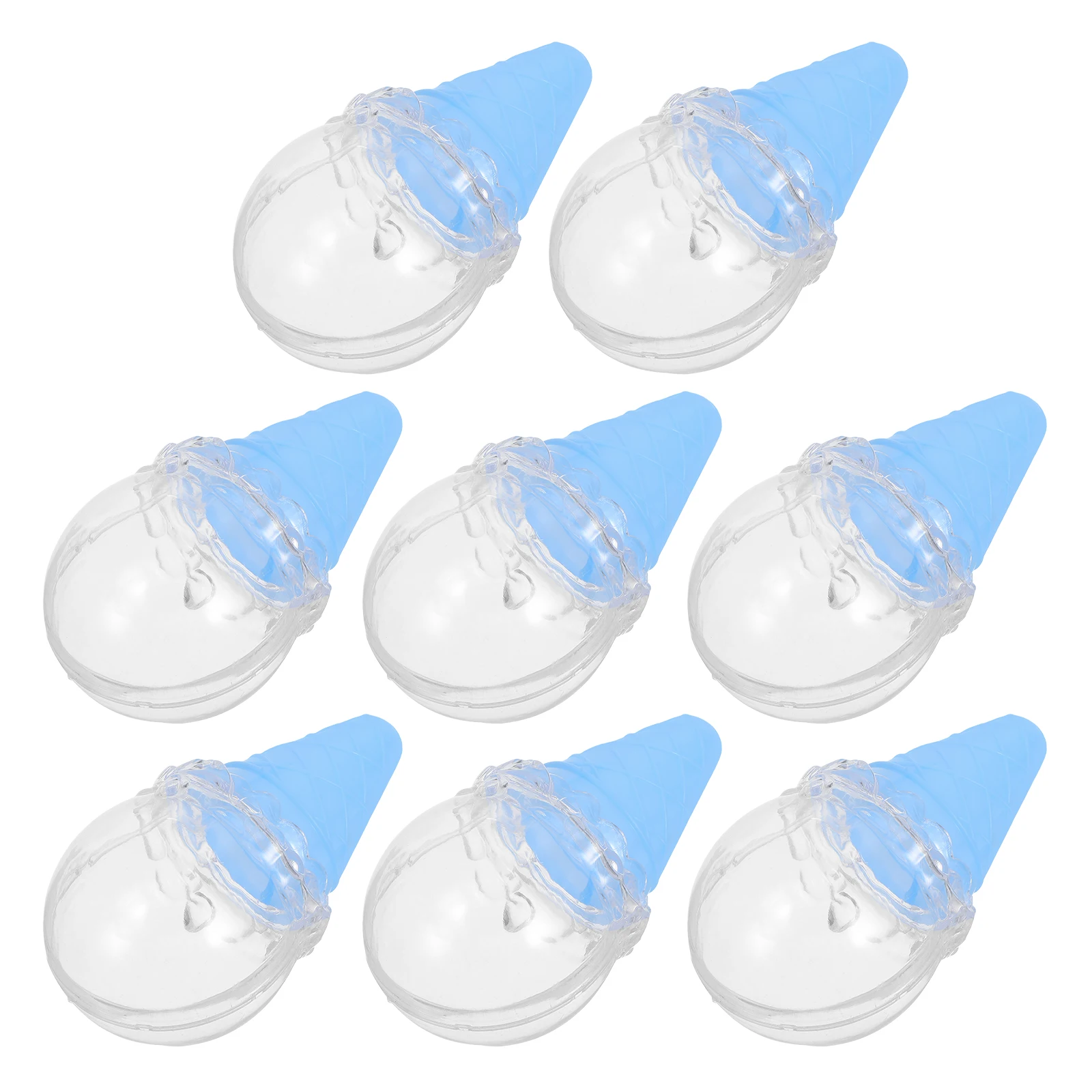 

8 Pcs Sweet Cone C Unique Design Baby Shower Party Supplies Plastic Favor Boxes Versatile Use Craftsmanship Gender