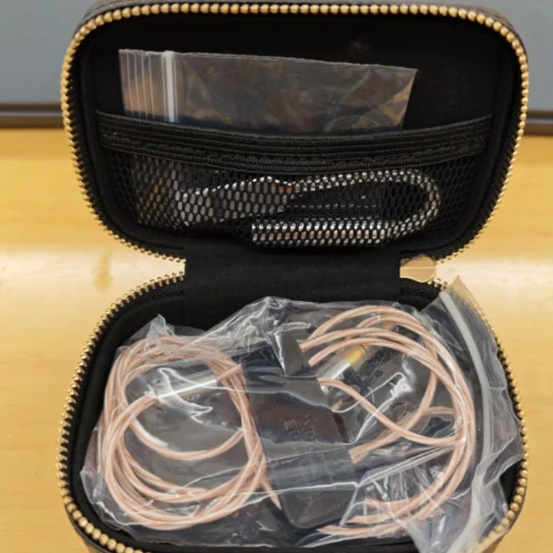 NICEHCK Square Zipper Earphone Storage Case Hard Shell Shock‑Resistant Anti‑Pressure Portable Carry Box For Wired HIFI Earbuds