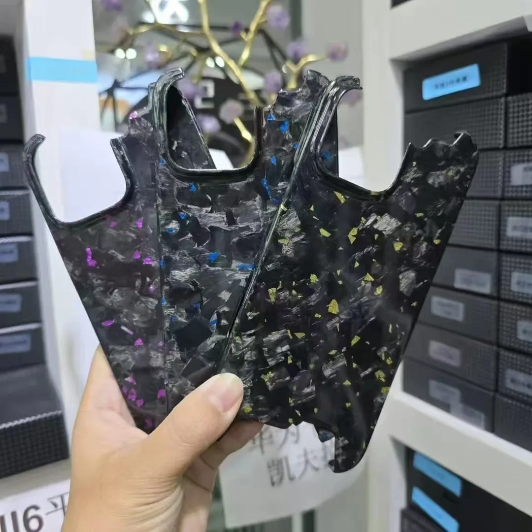 

For iPhone 16 Pro Max Real Carbon Fiber Case Forging Bright Aramid Fiber Back Cover for iPhone 16pro 16promax Aramid