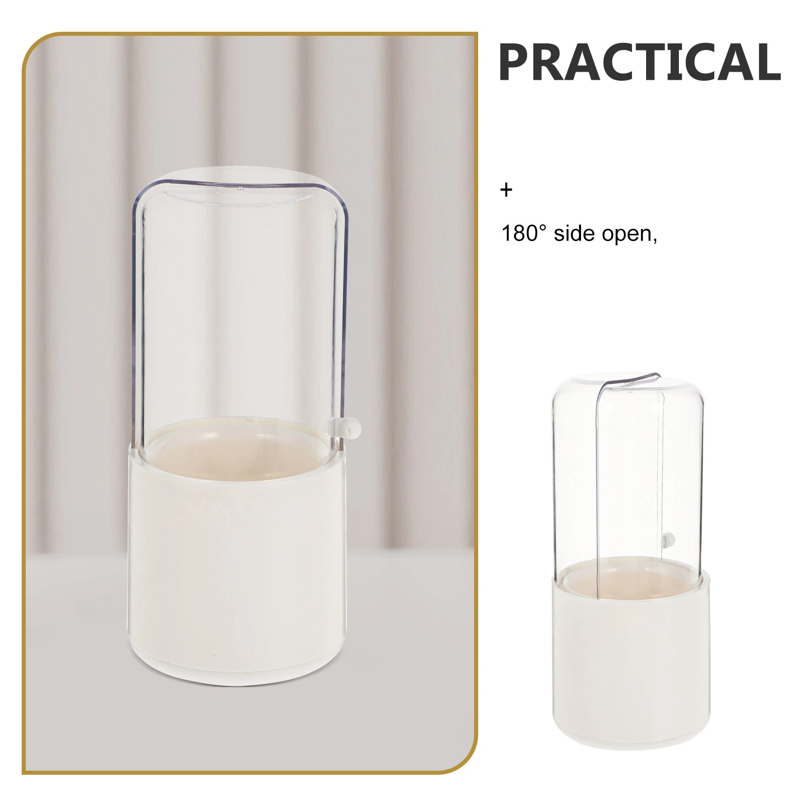 

Makeup Brush Storage Bucket Transparent Dustproof Waterproof Large Capacity Brush Organizer Storage Box for Home Office