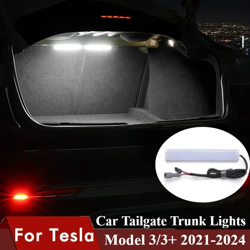 Luci del bagagliaio del portellone posteriore per Tesla Model 3/3 + Highland 2024 sostituzione del bagagliaio posteriore luce a LED bagagli