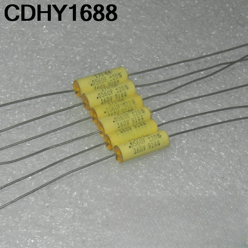 

10PCS MALLORY 160V 0.056uf 56nf 563j 170 copper pin axial polyester film capacitor