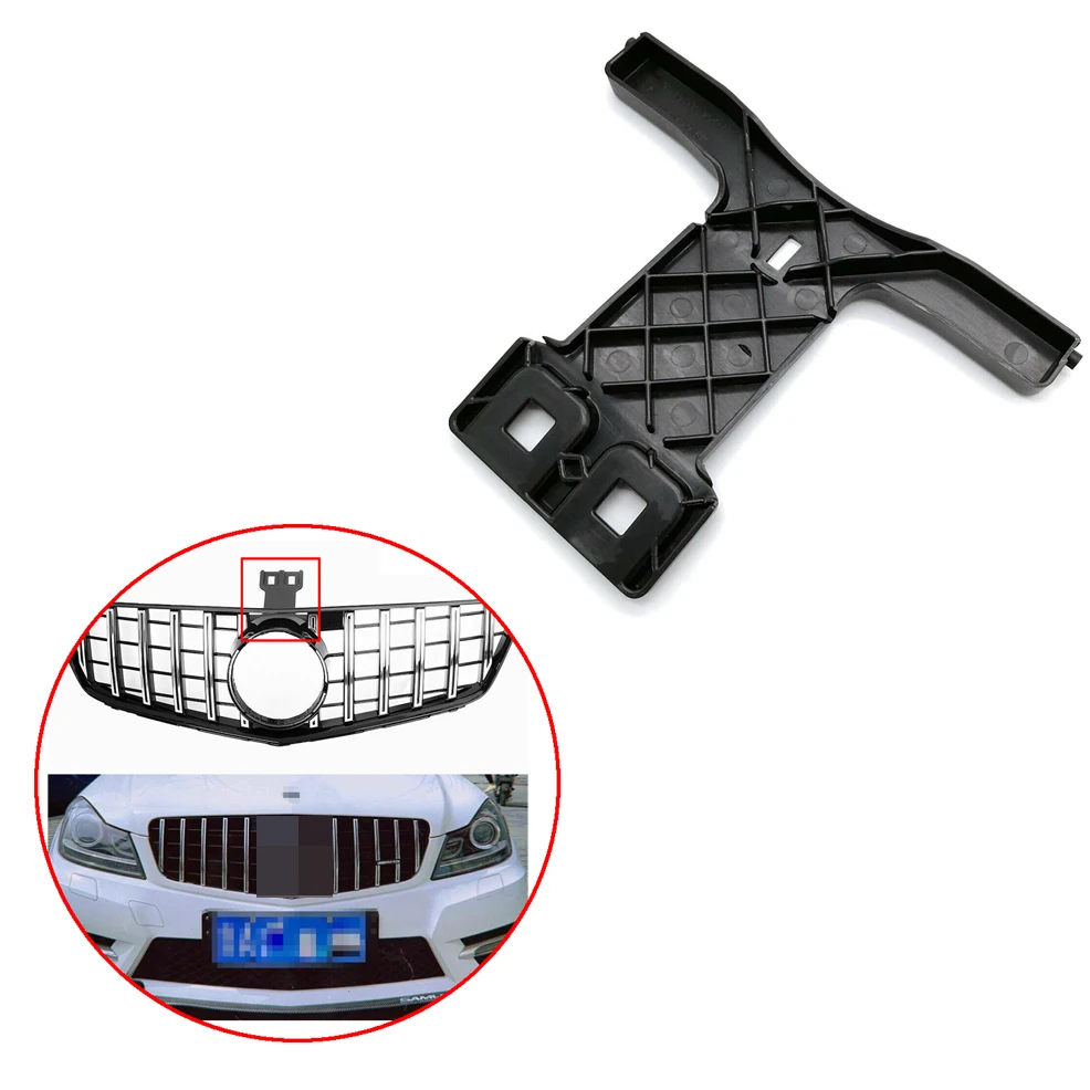 1 Pcs Car Bumper Grill Support Bracket Retainer Radiator For Benz C Class W204 C300 C350 2048850136 2008-2011 Black ABS