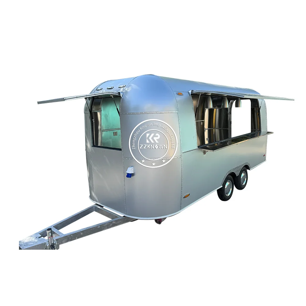 

Customized Concession Mobile Pizza Fast Airstream Cart Food Carts Truck Trailer with Full Kitchen