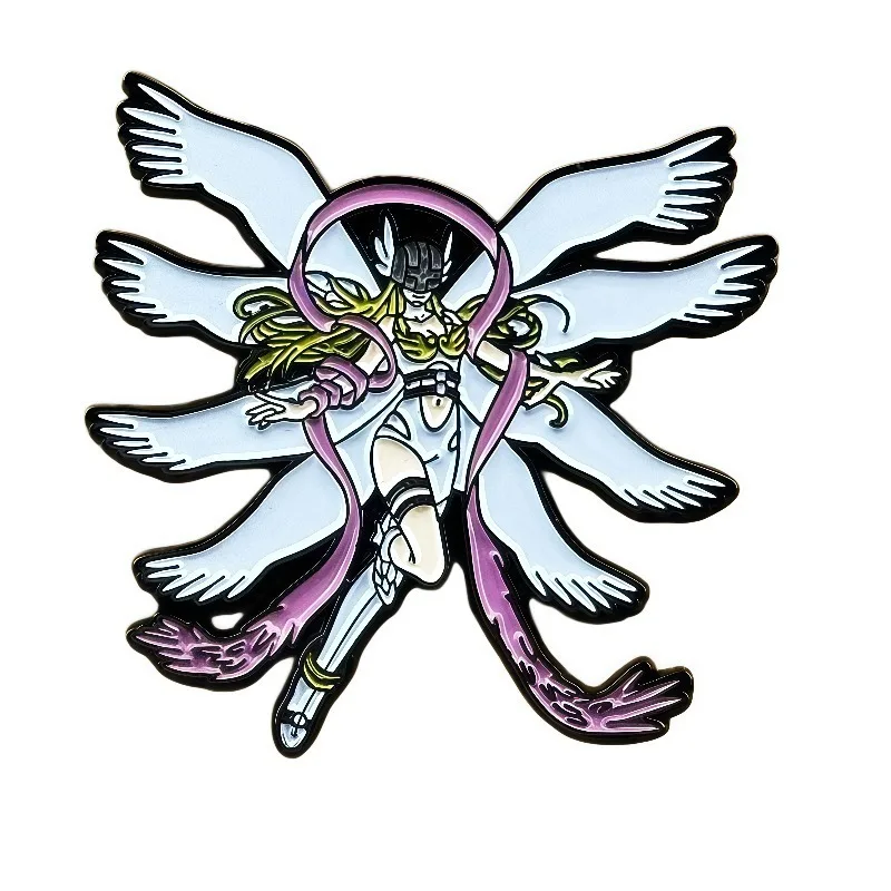 Digital Monster Angewomon  Metal Brooch Anime Peripheral Alloy Badge Creative and Personalized Clothing Accessories for Both