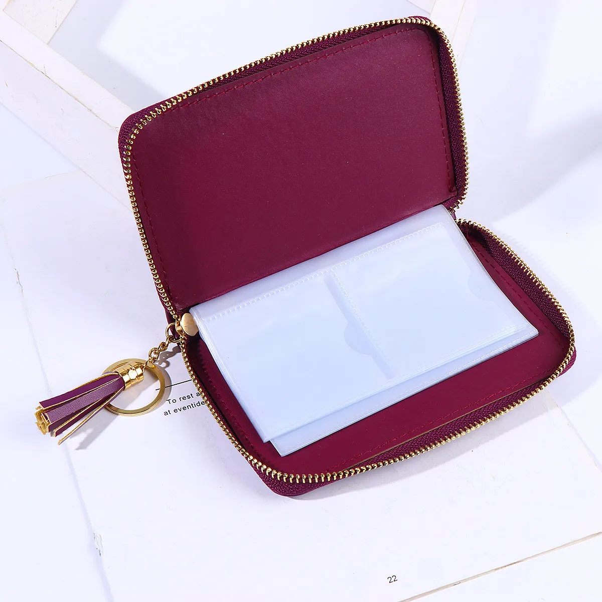 Nail Art Plates Bag Premium Material Zipper Closure Nail Stamping Plate Organizer Pouch Case Storage for Women Purple