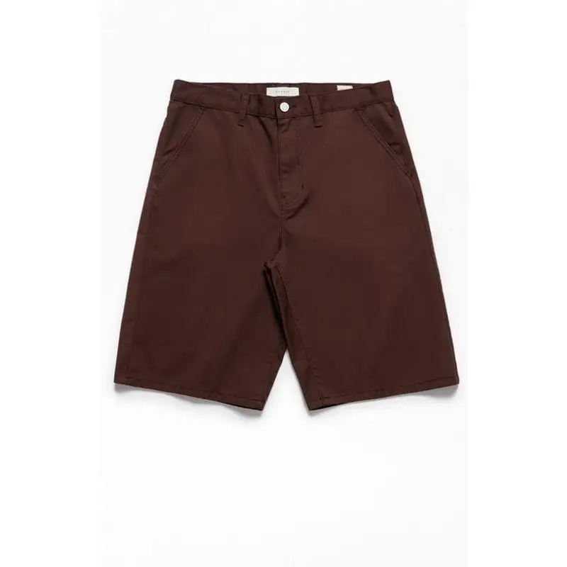 

Свободные коричневые мужские орты, новые трансграничные длинные брюки со средней талией и эластичной резинкой на талии, корейские модные орты