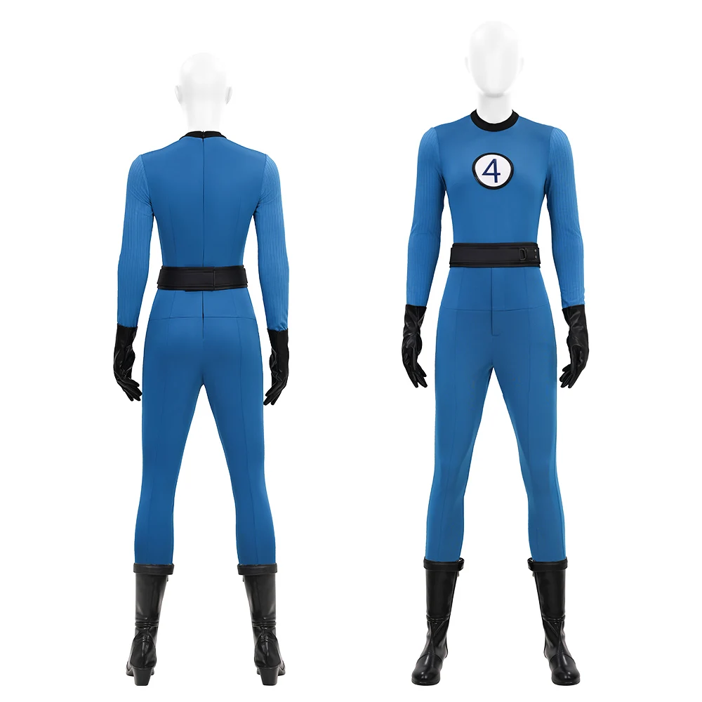 

Invisible Woman Cosplay Costume Bodysuit Full Set Custom Size For Halloween Comic Con