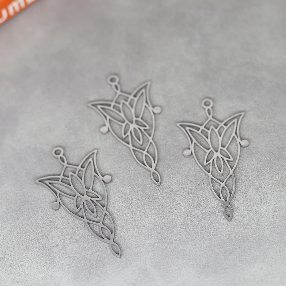 3pc Art Line Butterfly Sword Stainless Steel Pendant Charms for Jewelry Making DIY Craft Vintage Tassels Earrings Necklace Women