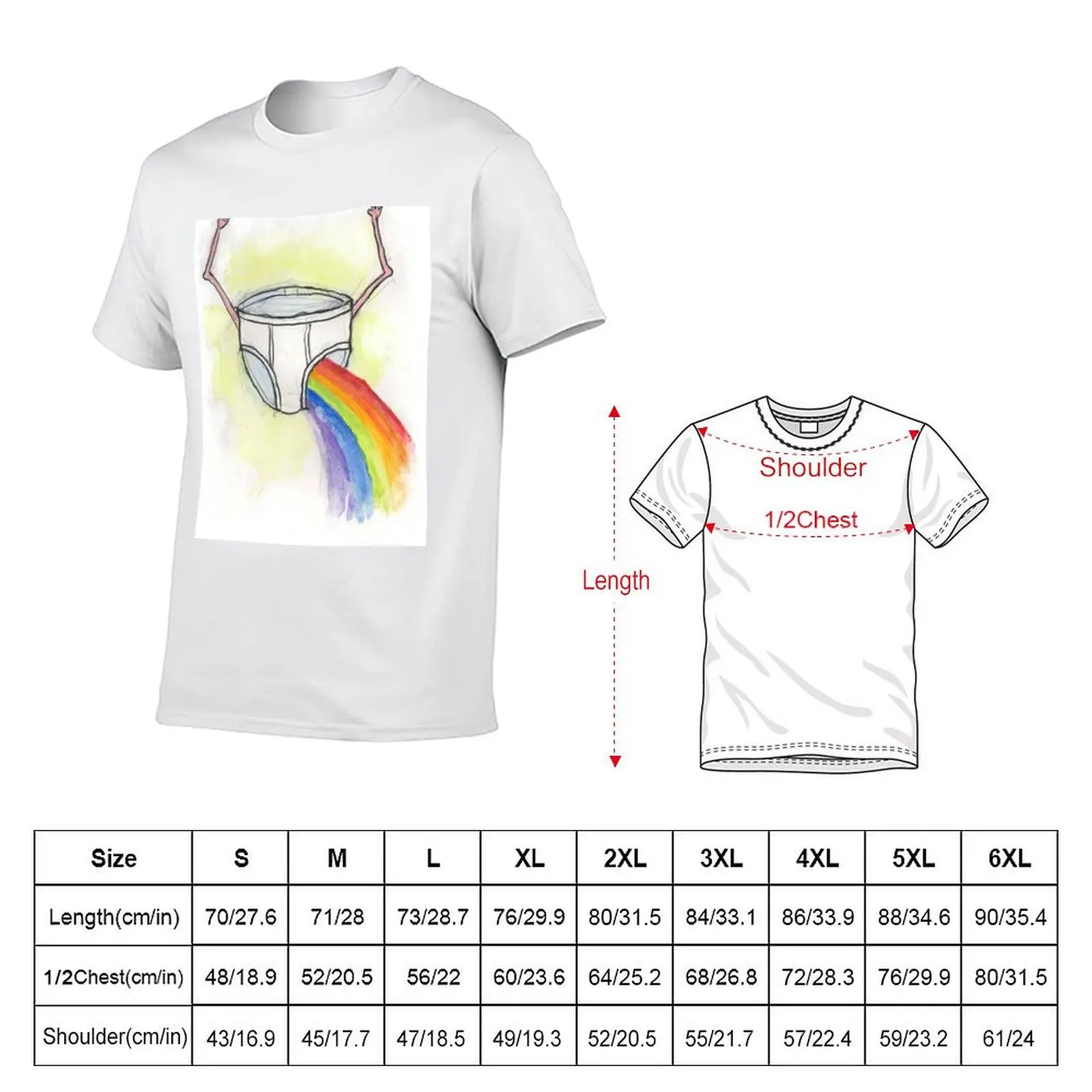A Rainbow, Briefly T-Shirt t shirts for man graphic vintage man t shirt graphic T-Shirt