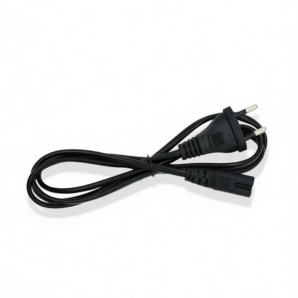 EU Round Plug Figure 8 Power Cable For Camera Battery Charger 1.5M High Performance Electrical Lead Durable Power Cord