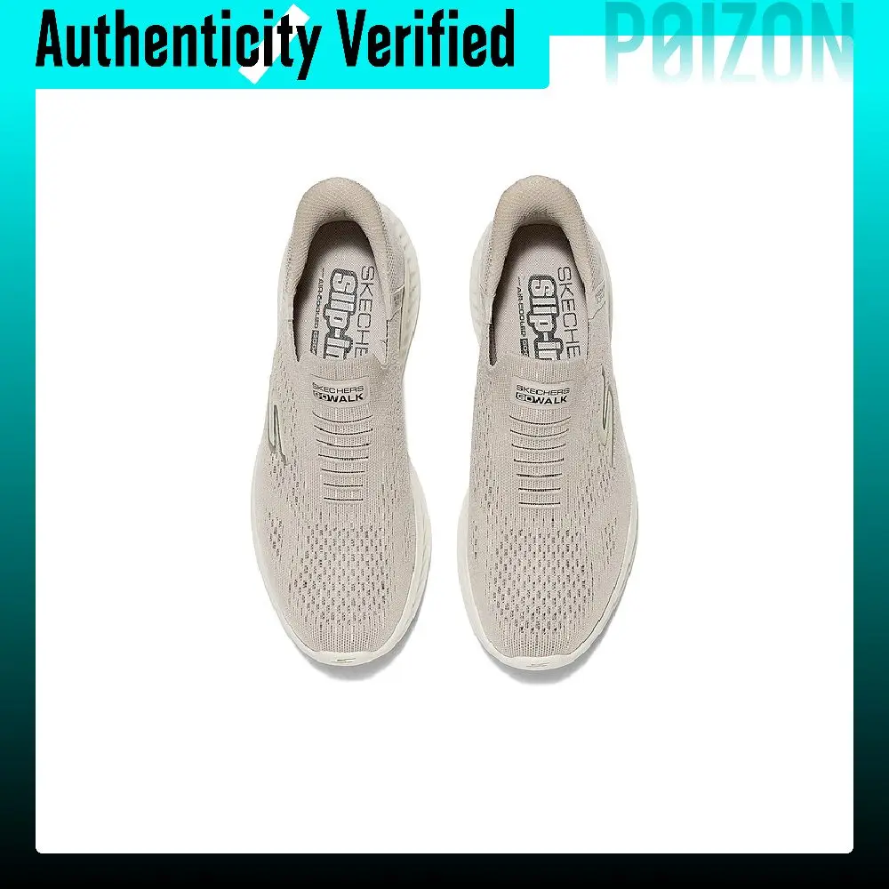 Skechers MEN'S GO WALK Fabric Comfortable Abrasion Resistant Abrasion Resistant Low top Casual Shoes Men's Taupe 216372-TPE view 6