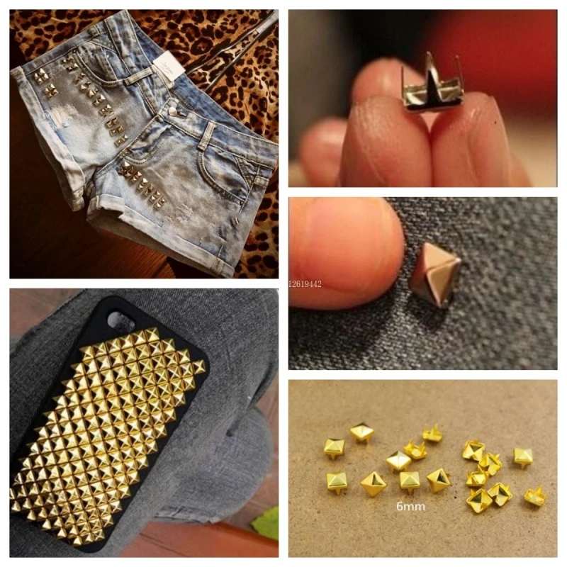 Square Shape Claw Nail Rivets Clothing Shoes Bag Production Accessories DIY Mobile Phone Shell Jewelry Decorative Accessories