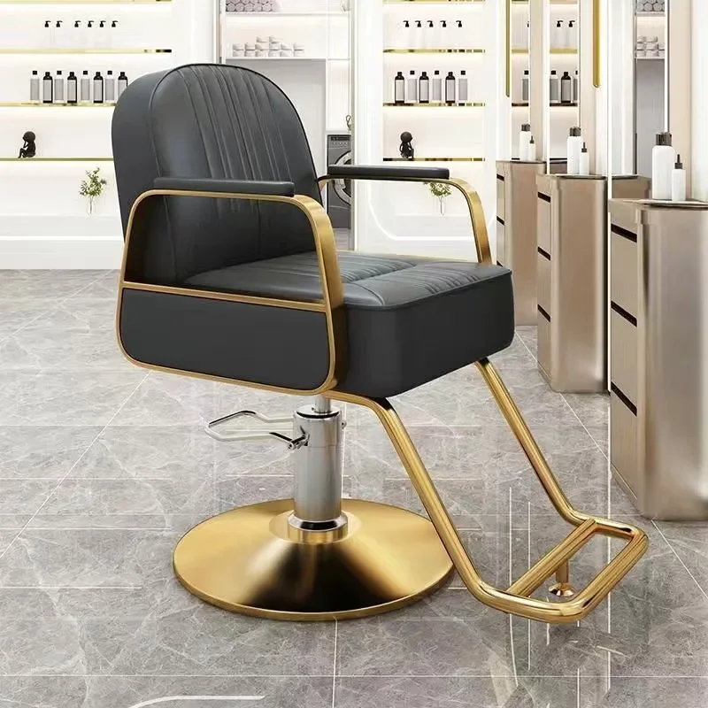 Nordic Barbershop Barber Chair Trendy Premium Beauty Salon Barber Chair Swivel Stool Cadeira De Barbeiro Salon Furniture