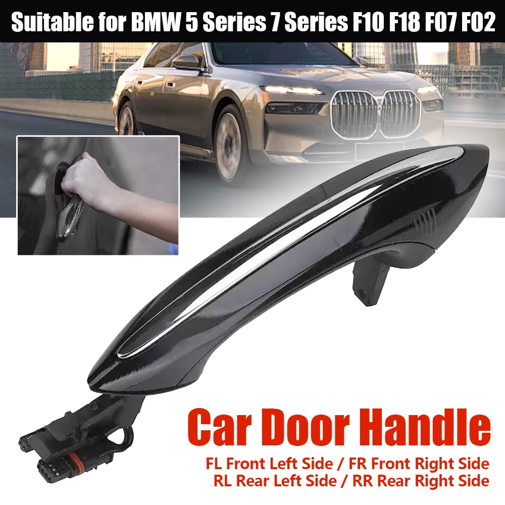 Front Rear Car Door Handle Car Exterior Comfort Access Keyless Go Door Handle Suitable for BMW 5 Series 7 Series F10 F18 FO7 FO2