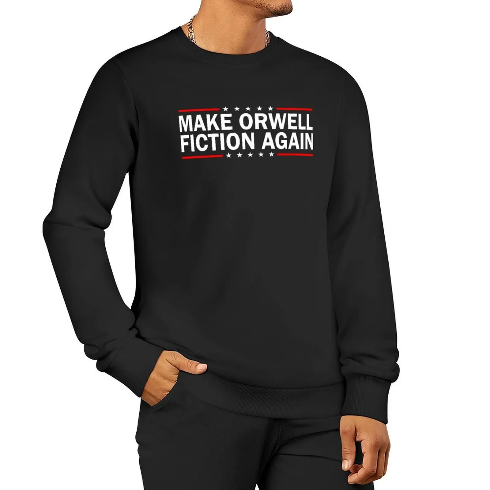 

MAKE ORWELL FICTION AGAIN пуловер с капюшоном мужская одежда одежда для мужчин новая толстовка