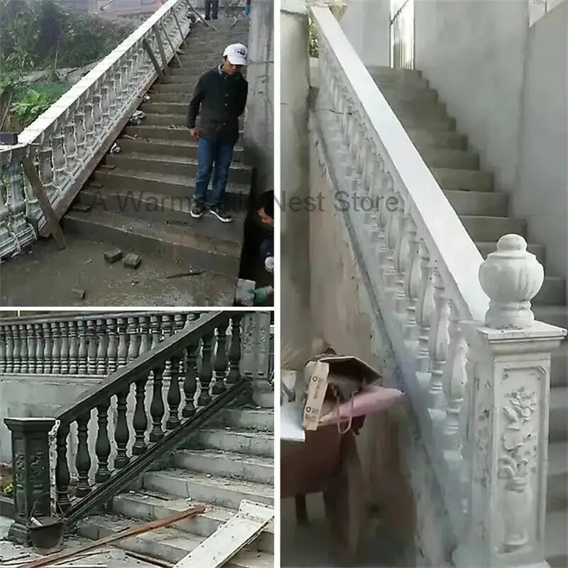 Fence European Cement Railing Stair Mold Handrail Model Cast-in-place Roman Pillar Villa Outdoor Slope Corner Building Mold Z
