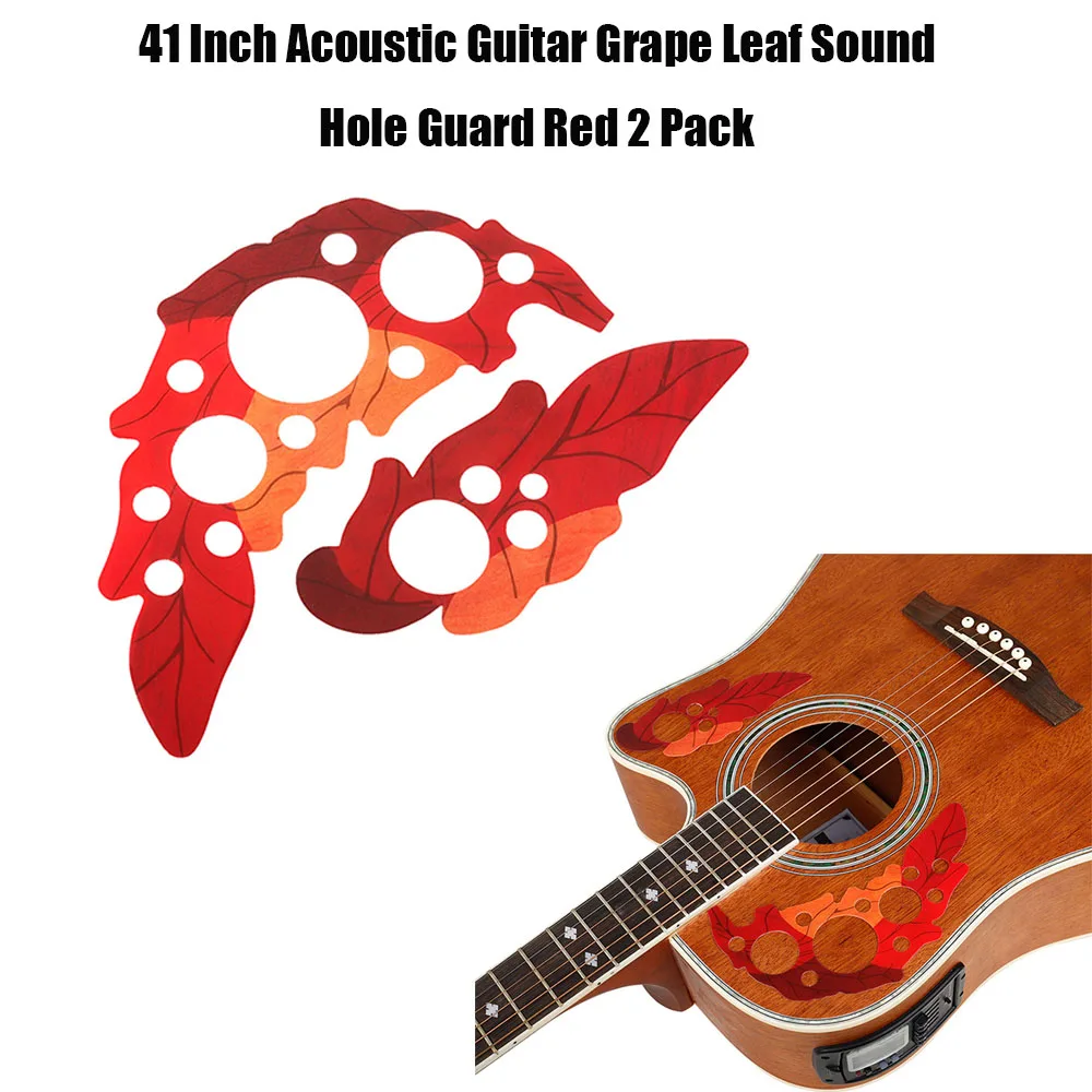 2Pcs Of Folk Guitar Grape Leaf Hole Guard Plate Suitable For 41 Inch Folk Guitar Stringed Instrument Guitar Accessories