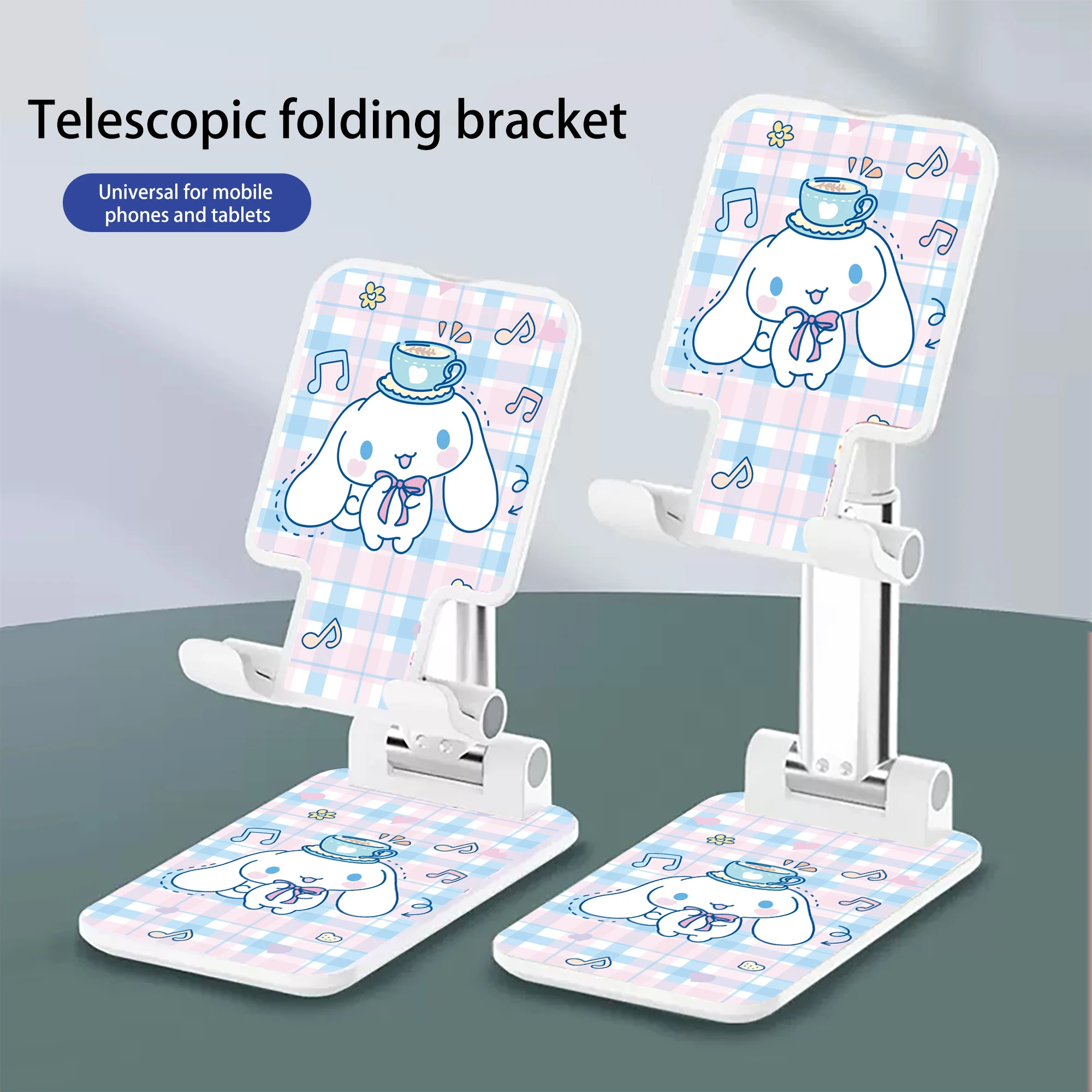 Sanrio Hello Kitty Kuromi โต๊ะที่วางโทรศัพท์มือถือขาตั้ง Kawaii iPhone IPad ปรับเดสก์ท็อปผู้ถือแท็บเล็ต Universal