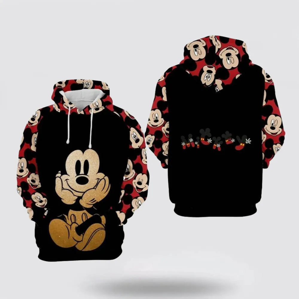 

Dinsey Mickey Mouse Cartoon Anime Sweatshirt 2025 New Fashion Harajuku Men's and Spring and Autumn Men Women's Hoodie