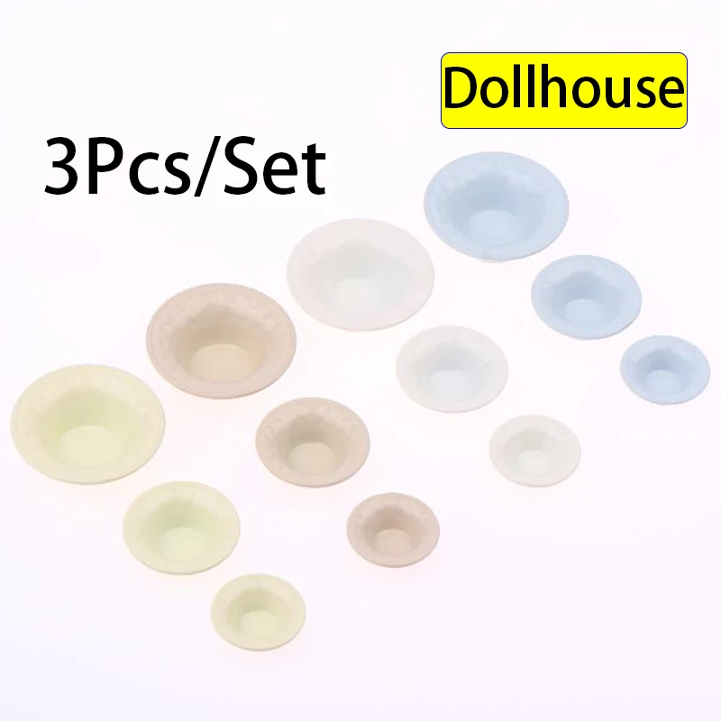 3 pçs casa de bonecas mini simulação placa ocidental pratos modelo casa de bonecas cozinha decoração fingir jogar brinquedos casa bonecas acessórios