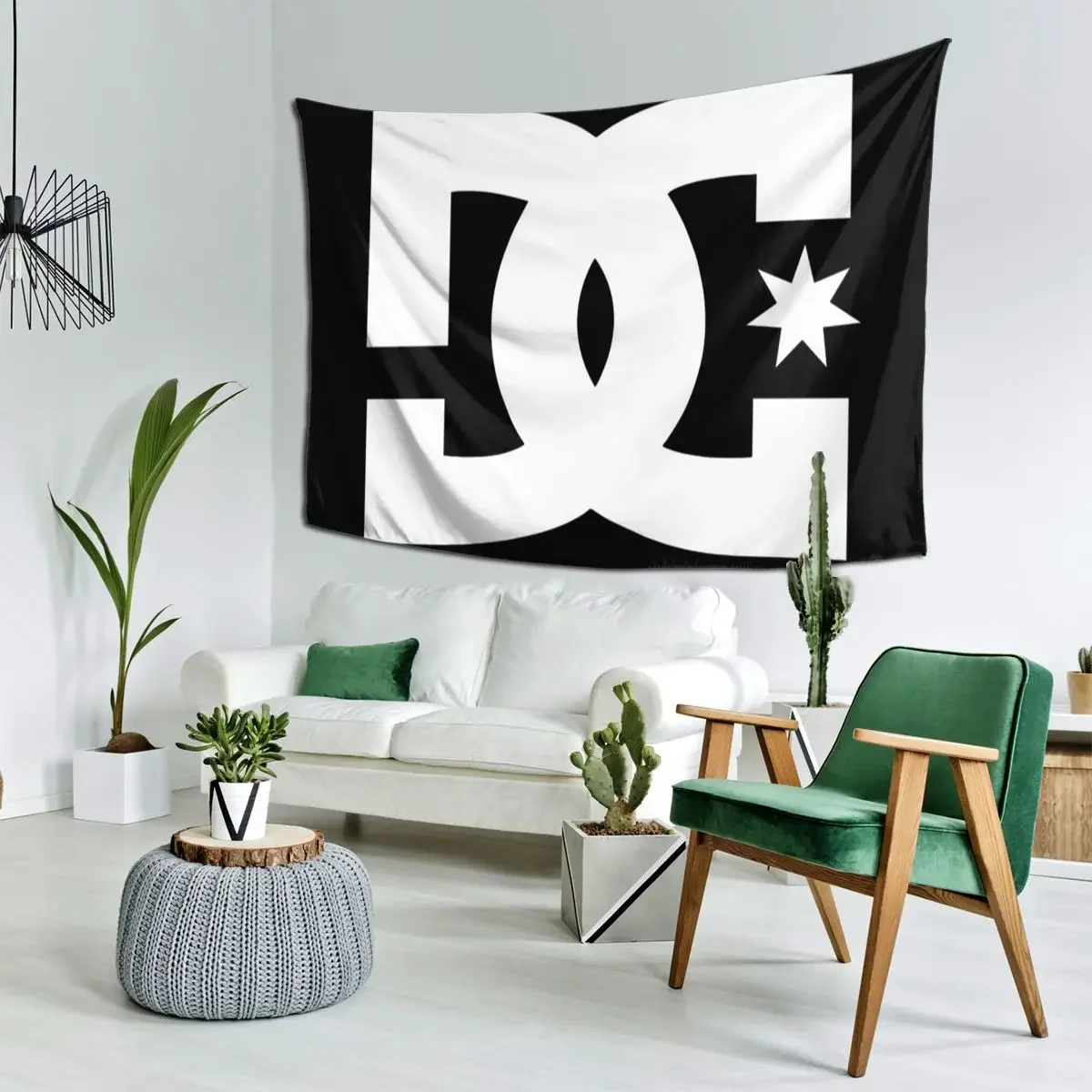 DC Shoe Co Tapestry Art Wall Hanging Aesthetic Home Decor Tapestries for Living Room Bedroom Dorm Room