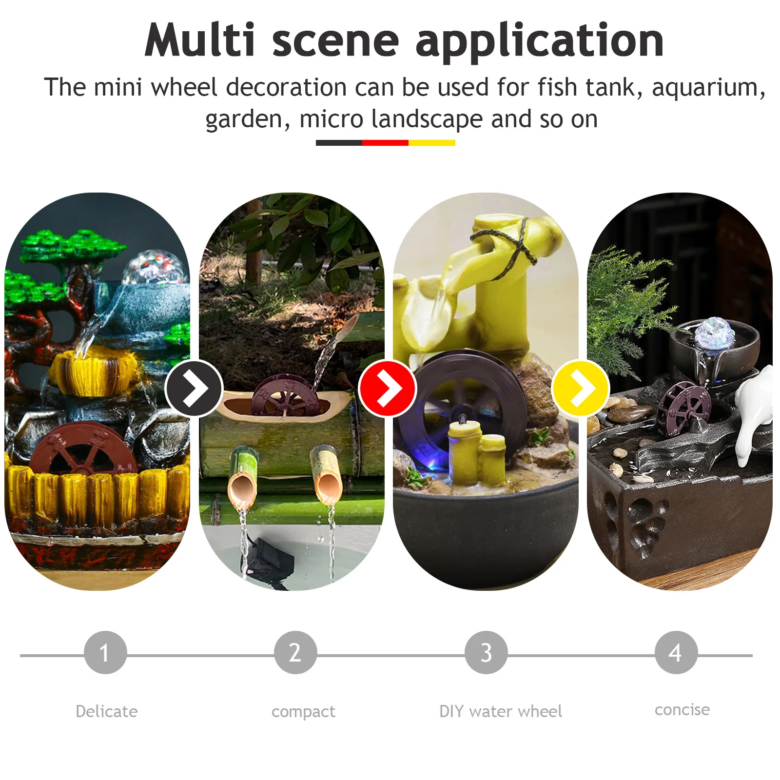 

3Pcs Miniature PVC Wheels Aquarium Decorations Safe Fish Tank Ornaments Micro Landscape Props Fish Tank Decoration